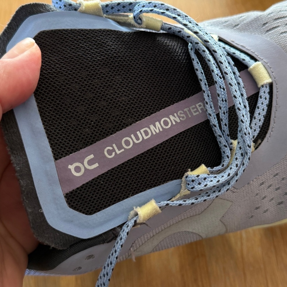 On Cloud Women's 10.5 CloudMonster Lace Up Running Sneakers Nimbus Hay - Picture 11 of 12